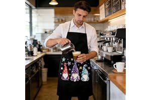Colorful Starry Gnome Pattern Apron - Waterproof Oilproof Kitchen Workwear for Cooking/Baking, Ideal Gift for Gnome & Whimsic