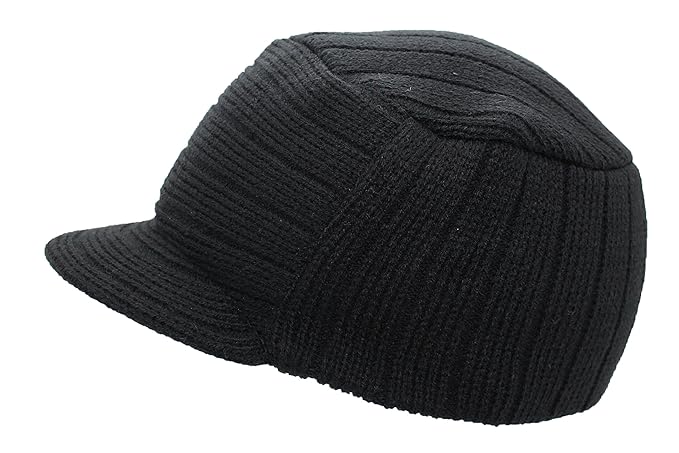 mens beanie hat with peak