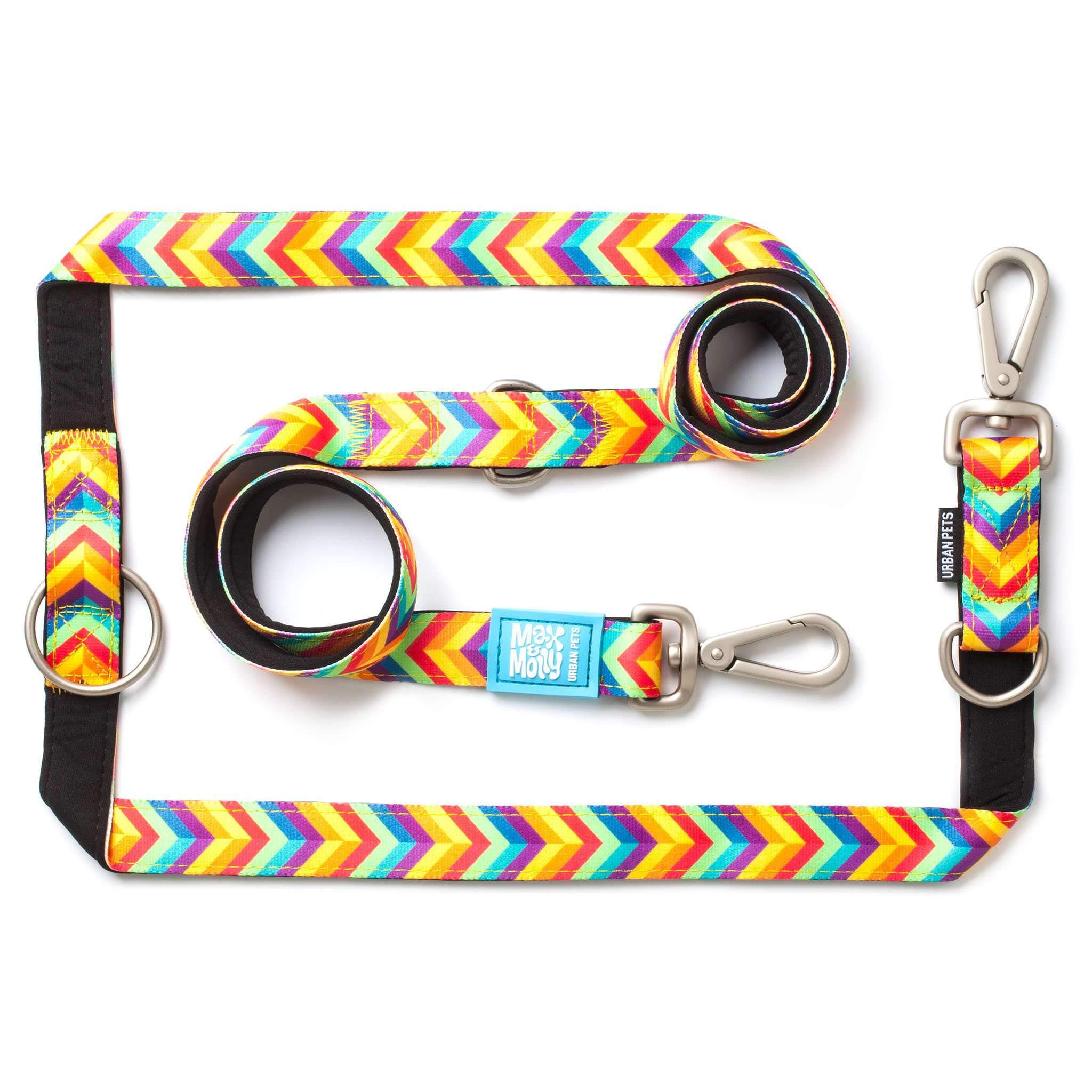 Max & Molly 6-in-1 Hands Multi-Function Dog Leash, Ultra Soft Padded Neoprene, Summertime XS — image 1