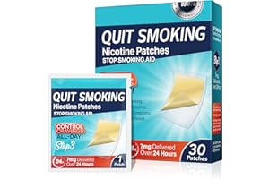 Puzeku Quit Smoking Nicotine Patches Step 3 to Help Quit Smoking, Skin-Friendly Transdermal System Patch Delivered 24 Hours 7 mg Nicotine Patches 30 Pcs