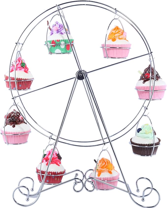 Ferris Wheel Cupcake Stand Metal Wire Frame Dessert