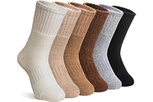 Velice Kids Merino Wool Hiking Socks Toddler Boys Girls Winter Warm Thermal Thick Cushion Crew Boot Socks 6 Pairs