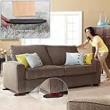 Ezprotekt 8 Pcs Reusable Carpet Furniture Sliders Oval Black 9.5 x 5.75 view 5
