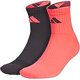adidas Unisex Pure Training High Quarter Socks (2 Pairs) Gym & Workout
