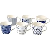 Royal Doulton Pacific Mixed Patterns Mugs Set of 6