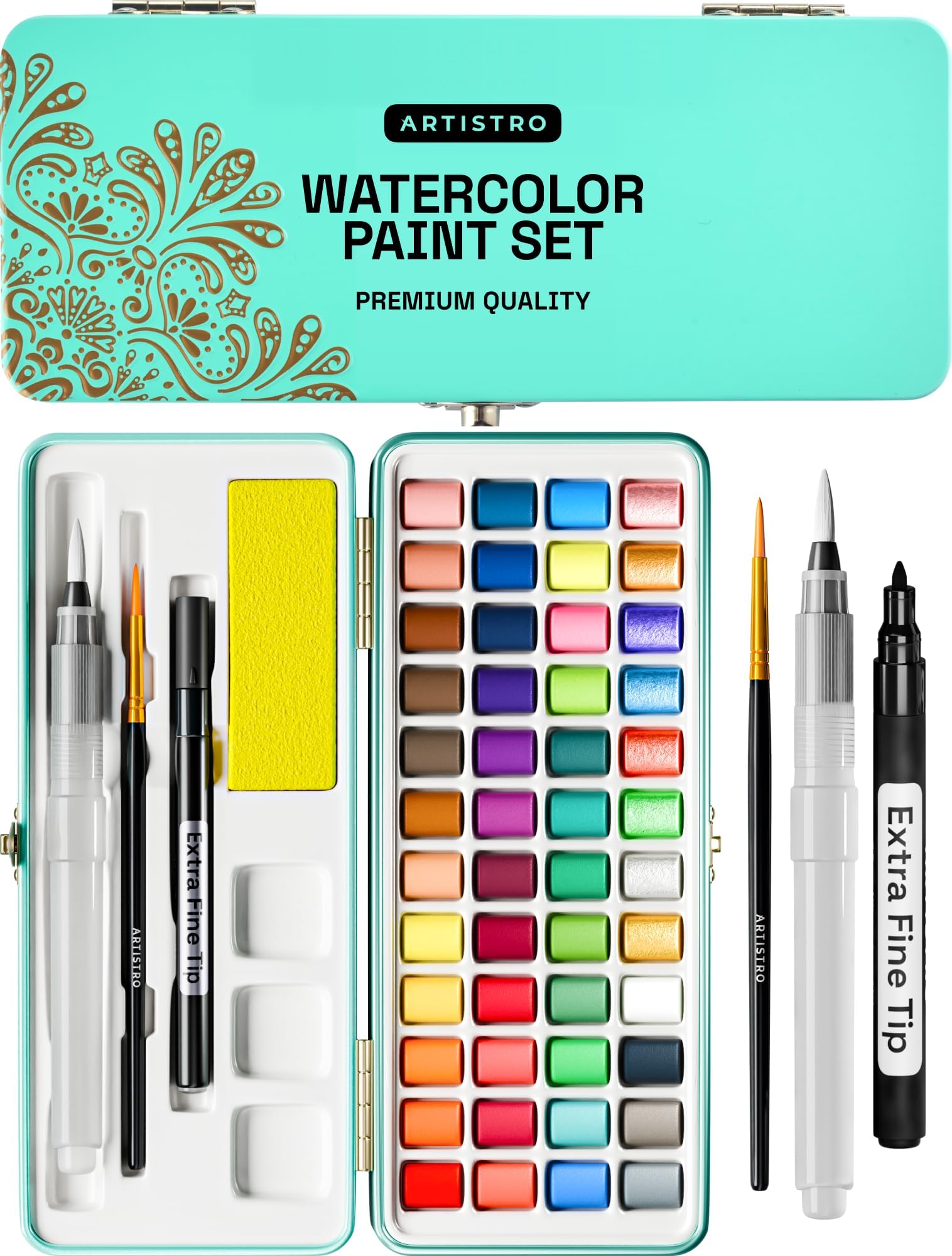 ARTISTRO Watercolor Paint Set - Portable Paint Kit - Perfect for Gifting to Adults, Teens, Tweens, & Kids