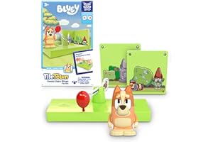 Tile Town Bluey Keepy Uppy Bingo 6-Piece Magnetic Tile Playset, Interactive STEM Magnetic Tiles Toys, Includes Bluey & Bingo Figures, Action Tiles