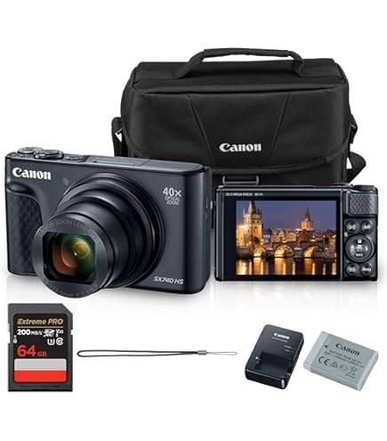 PowerShot SX740 HS ブラック Amazon.com : Canon PowerShot SX740 HS Digital Camera (Black