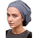 Ermandina Adjustable Tichel Beret for Women – Modest Slouchy Beanie Style Snood, Jewish Head Covering