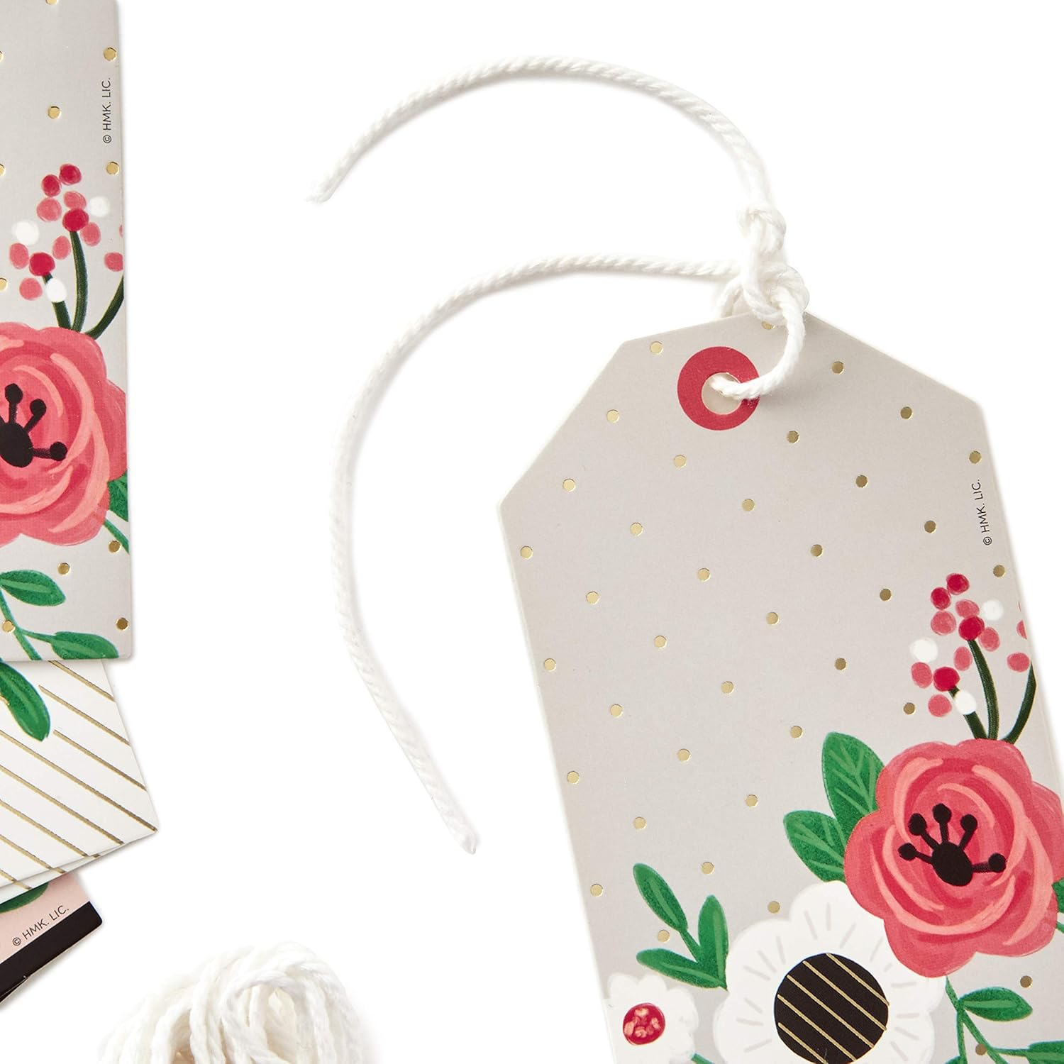 Hallmark Floral Gift Tags Set (6 Tags with String for Flower Bouquets, Plants and More) for Mother's Day, Birthdays, Weddings, Bridal Showers: Kitchen & Dining