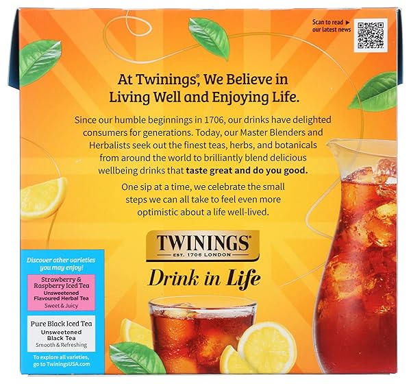 TWININGS, TEA ICED LEMON, 72 COUNT