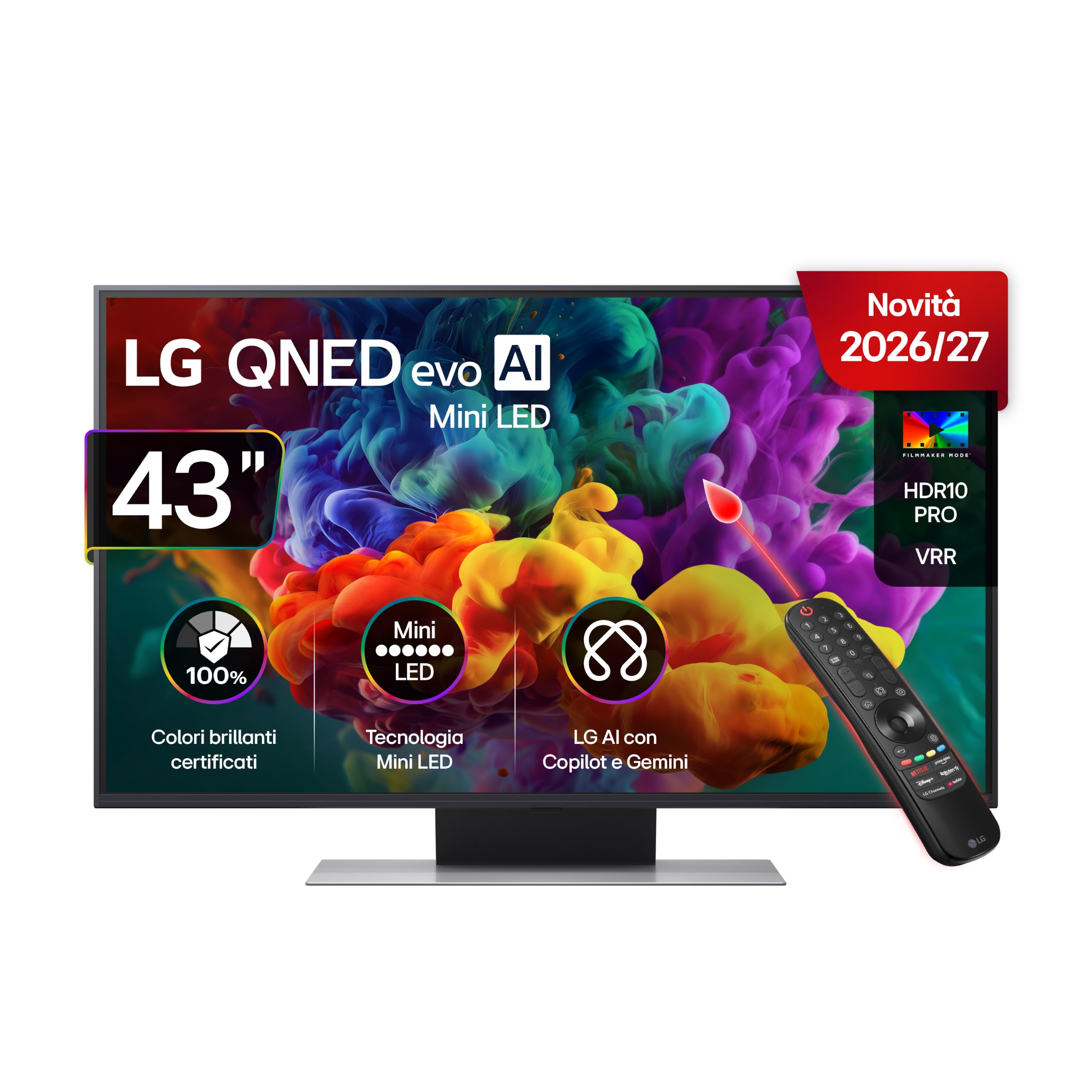 LG QNED evo AI MiniLED 43 Pollici, Serie QNED86B 2026 Smart TV 4K - 43QNED86B6B