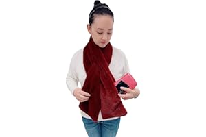 Lina & Lily Women's Winter Pull-Through Faux Fur Scarf with Hidden Zipper Pocket