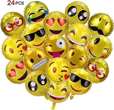Emoticon Di Natale.Howaf 24 Pezzi 45 Cm Elio Palloncini Colorati Emoji Emoticon Palloncini Matrimonio Palloncini Compleanno Decorazioni Per Feste Baby Shower Festa Di Natale Cerimonia Amazon It Giochi E Giocattoli