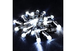 LIHAO 24x Battery Operated LED Party Lights Bulbs for Paper Lantern Balloons Party Decoration, Waterproof - White