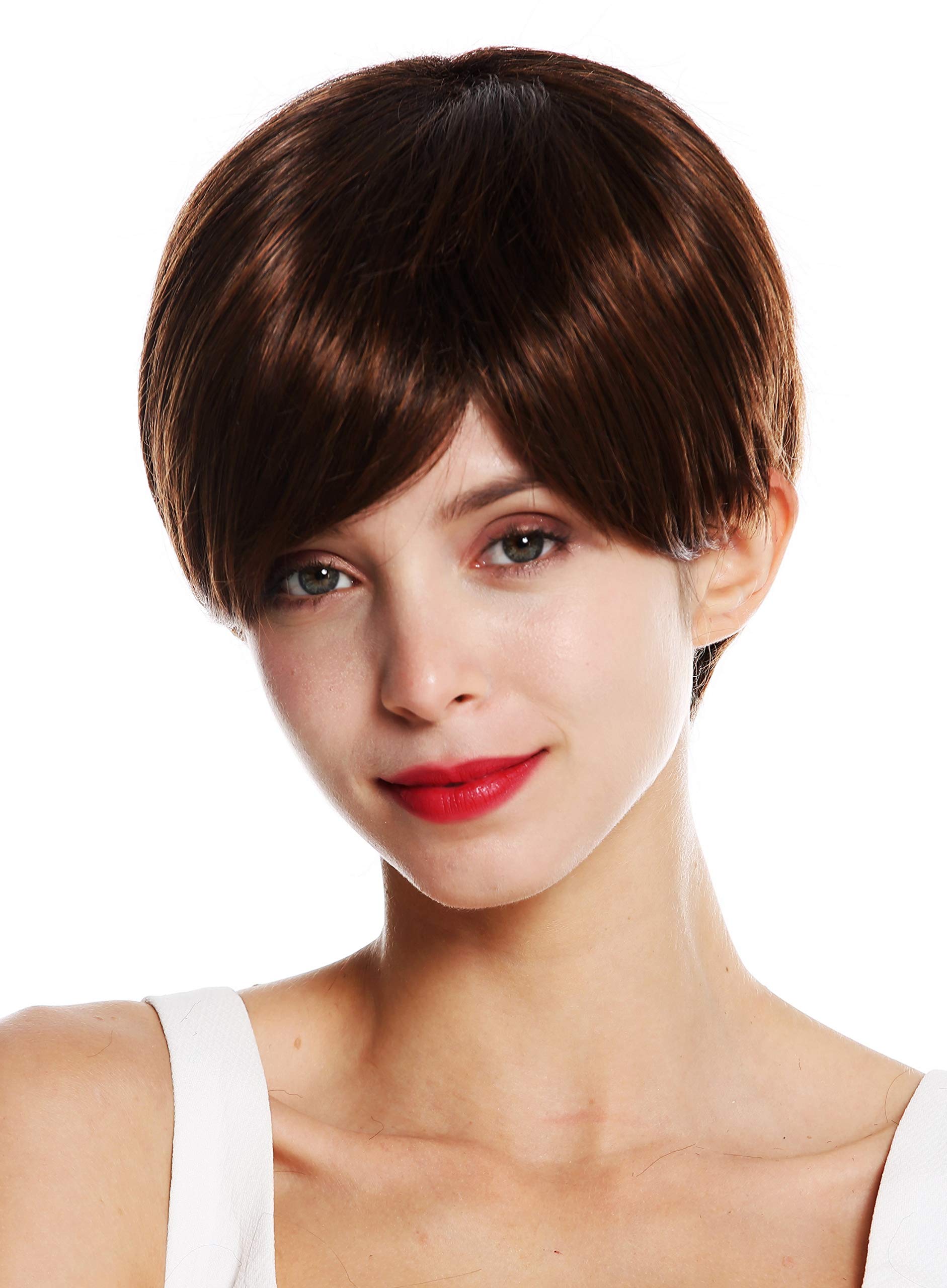 WIG ME UP - VK-32-2T30 quality women's wig very short boyish parting parted chestnut brown mix