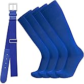 Baseball Socks and Belt Combo for Youth Adult - Softball Sock and Belt for Boys and Girls (2 Pairs of Socks & 1 Belt)