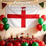 SHATCHI England St George Flag 5ft x 3ft with Brass Eyelets view 8