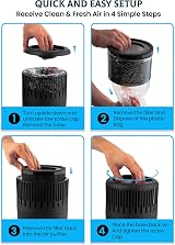 PureMate Replacement Hepa and Carbon Filter PM501 for PureMate Air Purifier view 5
