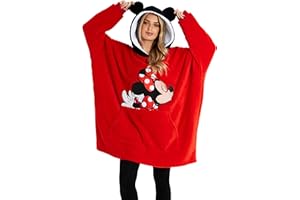 Disney Women's Hoodies, Oversized Blanket Hoodie, Minnie and Mickey Gifts