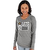 Blue 84 NHL Womens NHL Officially Licensed Women's Tri-Blend Long Sleeve T-Shirt Gray