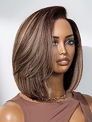LUVME HAIR Bob Wig 100% Human Hair Wigs Glueless