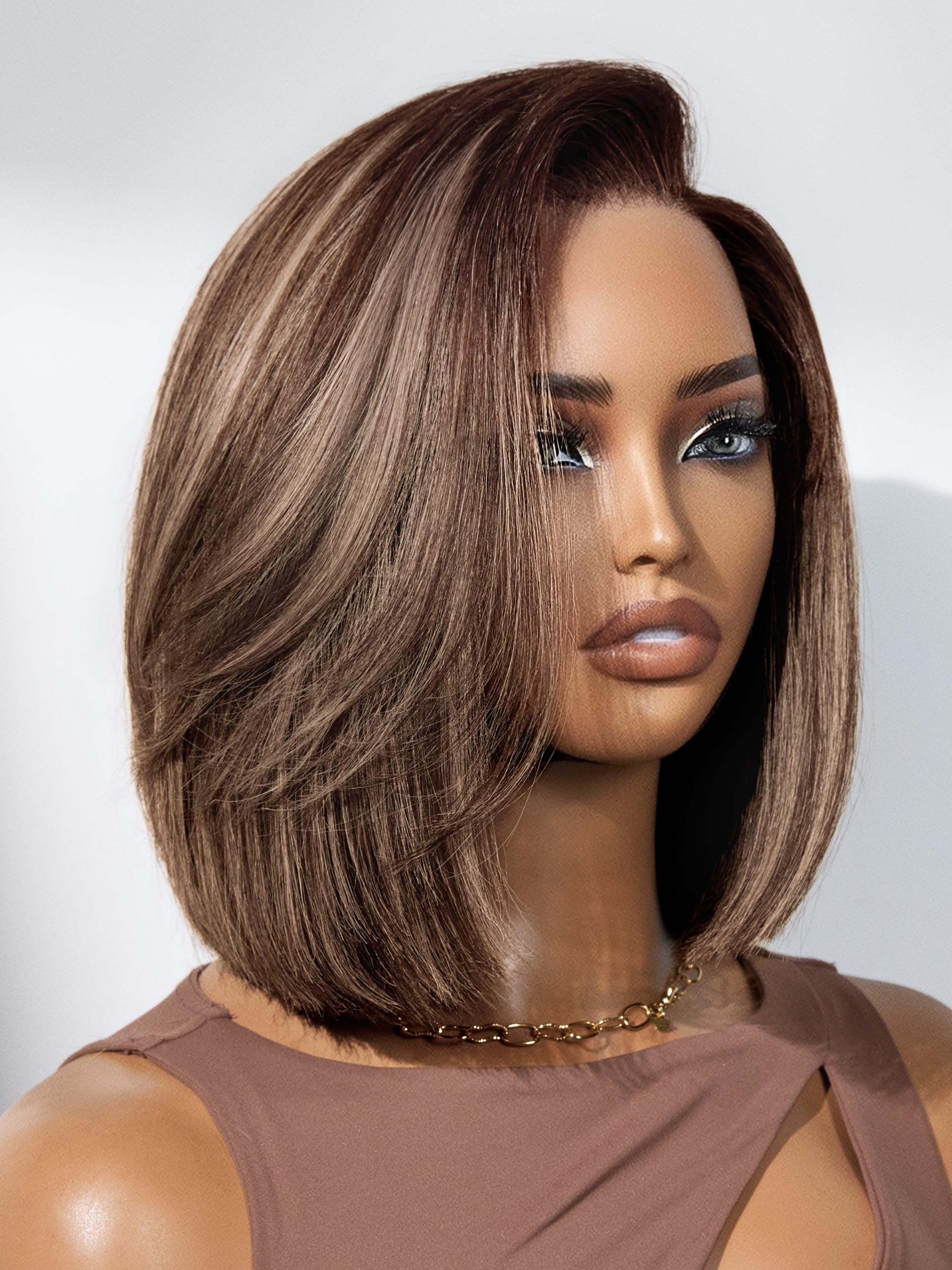 LUVME HAIR Bob Wig 100% Human Hair Wigs Glueless