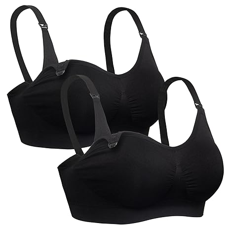 iLoveSIA Damen Still-BHS Pack Schwangerschaft Still ohne Bügel Nahtlose Umstandsmode Unterwäsche S M L XL