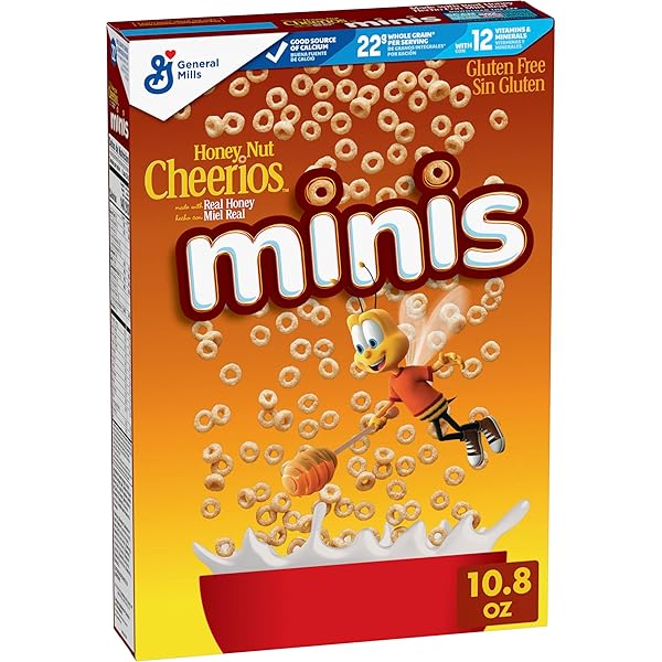 HONEY NUT CHEERIOS MINIS BREAKFAST CEREAL, MADE WITH WHOLE GRAINS, 10.8 OZ