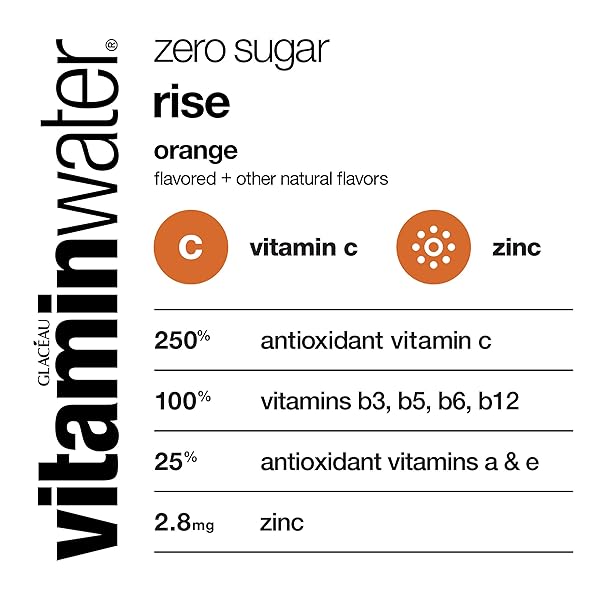 GLACEAU VITAMIN WATER ZERO, RISE ORANGE