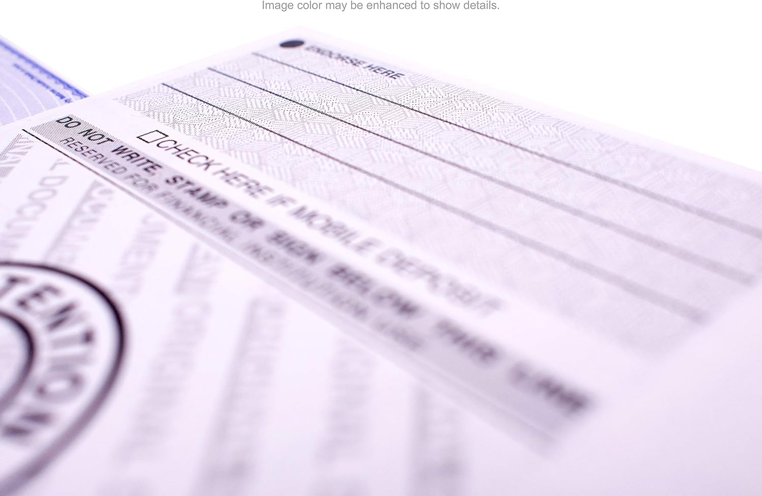Blank Hologram Premium Computer Checks, Top High Security Laser Checks with Perforated Vouchers, Qty. 500 Blue Green : Office Products