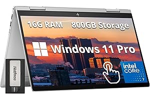 HP Envy x360 14" FHD Touchscreen Laptop, Intel 7 150U, 16GB RAM, 800GB Storage (512GB SSD+288GB Docking Station Set), Backlit