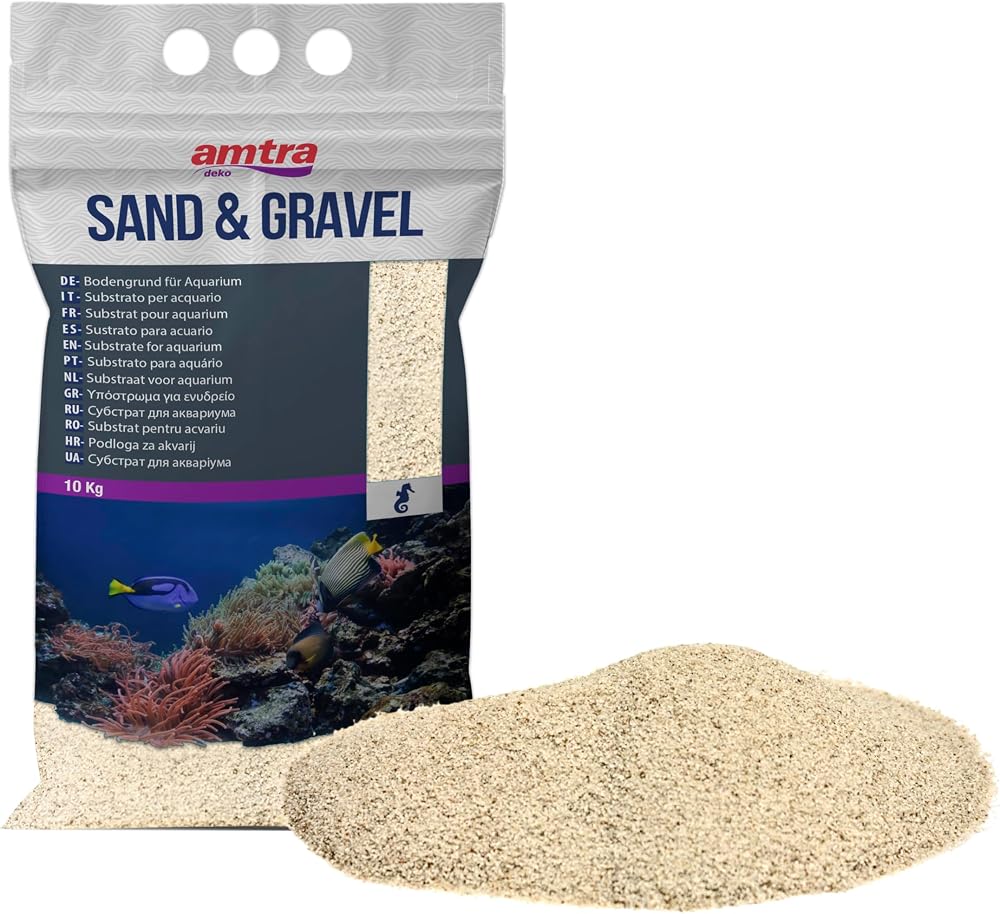 Amtra White Quartz Fine White Sand Aquarium Substrate 10 kg 0.1-0.7 mm