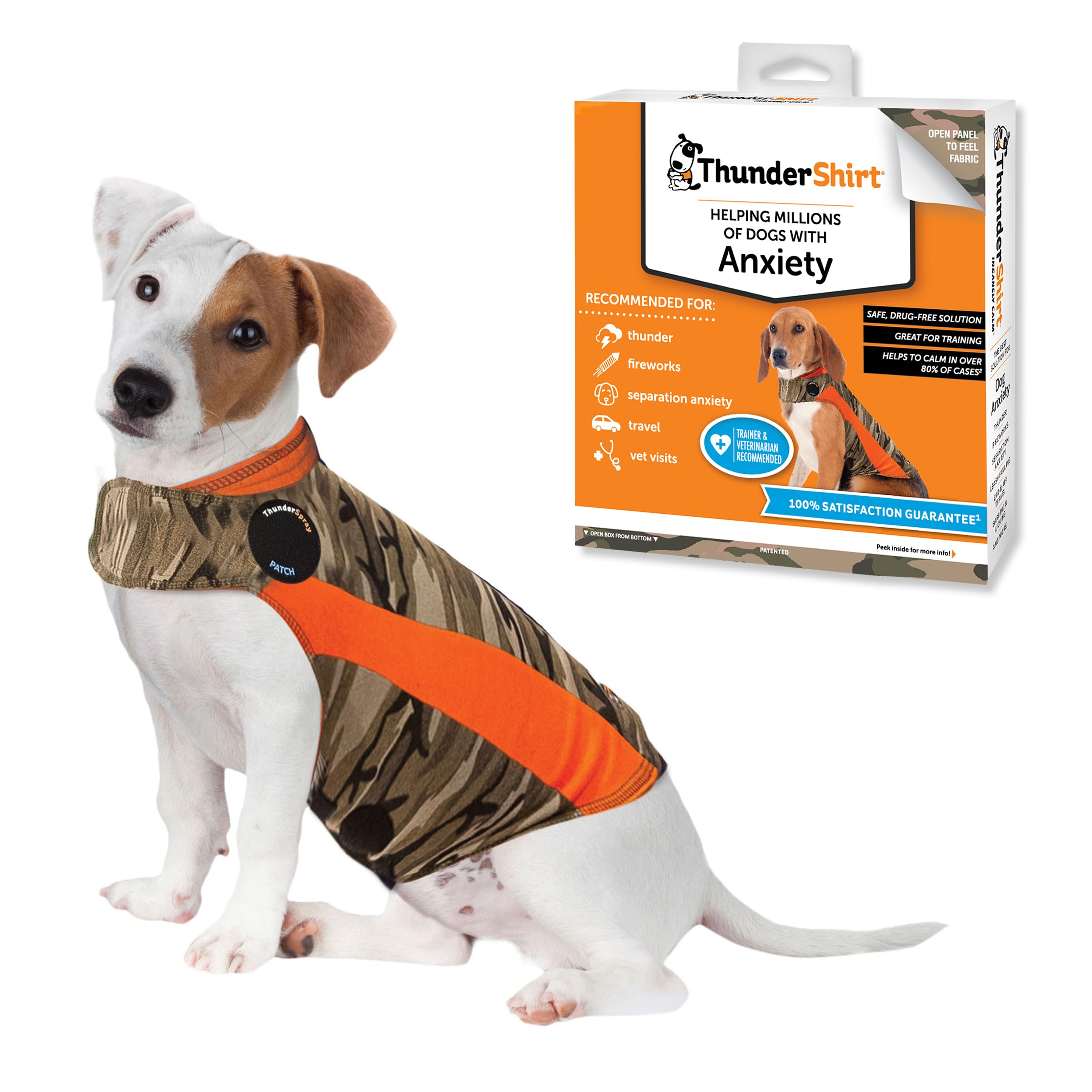 ThunderShirt for Dogs, Small, Camo Polo - Dog Anxiety Vest