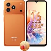 Ulefone Note 23 4G Android 16 Go Cell Phone, 20GB (3GB+17GB Virtual), 32GB | 6.56" 90Hz Screen Unlocked Smartphone, Unisoc T7100/2TB Expandable/3-Card Slot/Face Unlock/GPS/Glonass/Galileo, USB-C, Orange