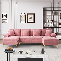 Wrofly U-Shaped Sectional Sofa Couch, 114" Comfy