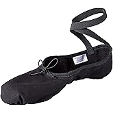 Bloch Dance Men's Pump Split Sole Canvas Ballet Slipper/Shoe Dance, Black 4 B US