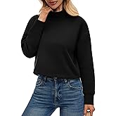 kakola Womens Mock Neck Sweatshirts Fleece Lined Cropped Oversized Mockneck Pullover Sweatshirt Trendy Casual 2025 Fall