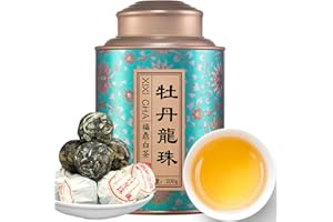 XIXICHA White Peony Tea Pearls 2013Yr Bai Mu Dan Aged Loose Leaf Fuding White Tea Chinese Tea White Tea Balls Bai Cha Long Zhu 200g/7oz Soft & Sweet Aroma 白茶 白牡丹龙珠茶 福鼎白茶
