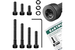 EASTPUK 550Pcs M3 Screw Assortment Kit, M3 x 8/10/12/16/20/25/30mm Grade 12.9 Carbon Steel Metric Hex Socket Head Screws Nuts
