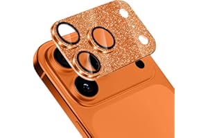 ShinKin Camera Lens Protector for iPhone 17 Pro Max, Bling Glitter Camera Cover with 9H Tempered Glass Metal Ring, Anti-Scrat