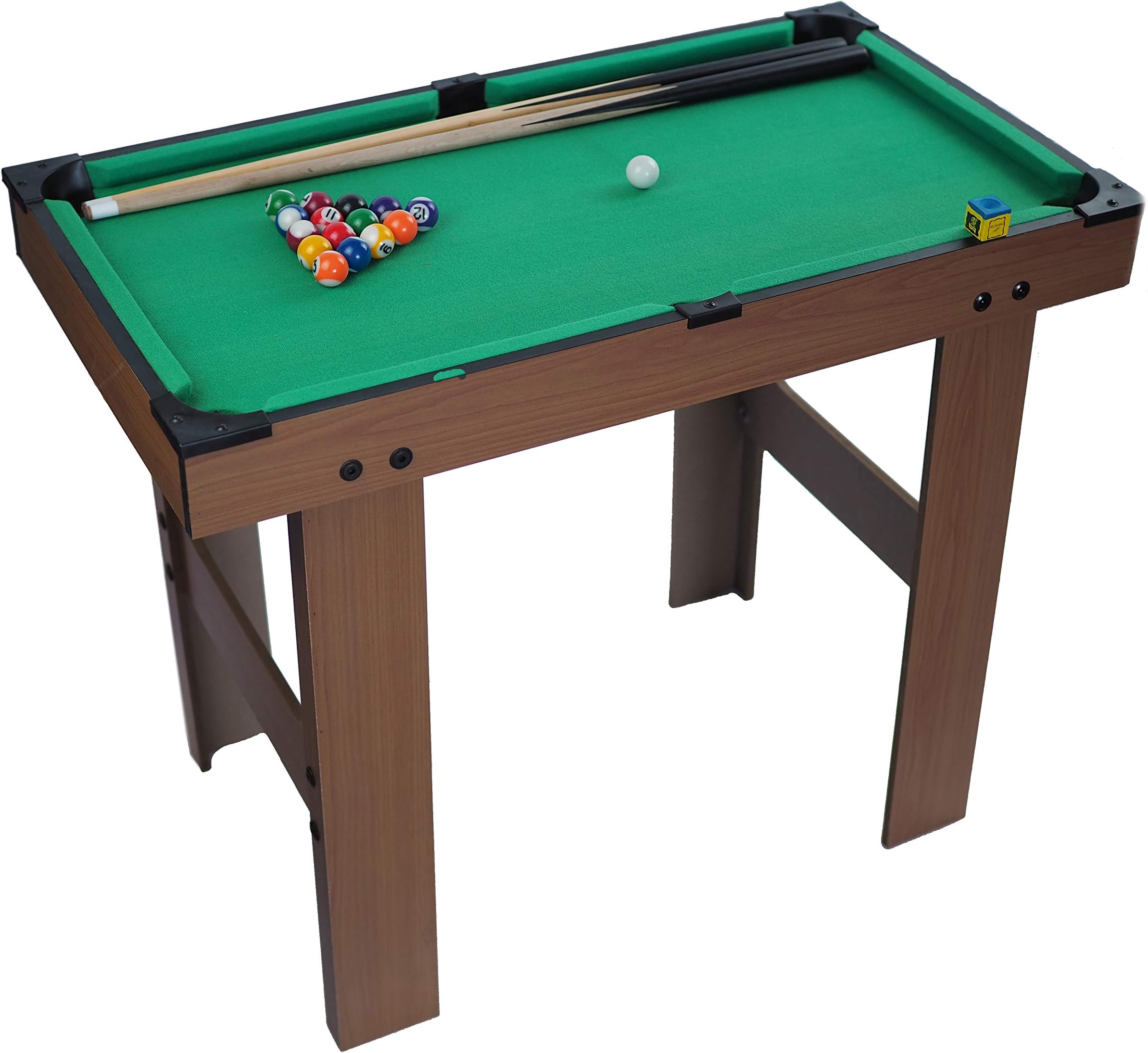 Oversized Children's Kids Wooden Portable Pool Table by , Billiard Junior Family Table Sport Game for Boys Girls Snooker Table
