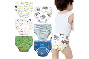Max Shape Baby Boys Training Pants Underwear, Toddler Boys Potty Pee Training Underwear 6 Pack