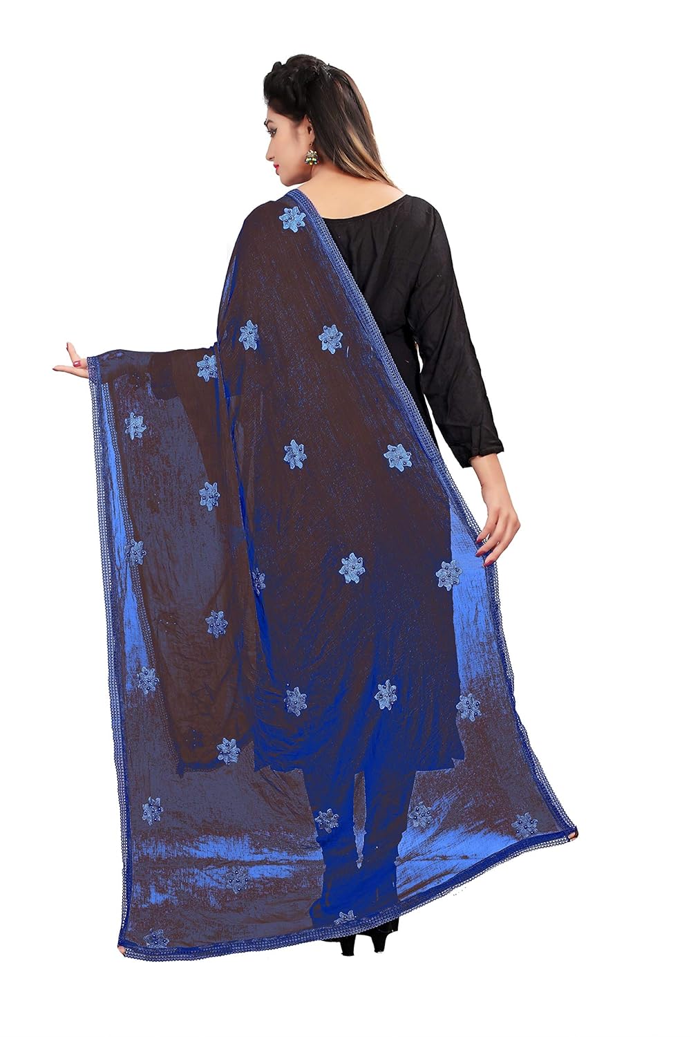 aurima pink nazneen embroidery women's designer dupattas