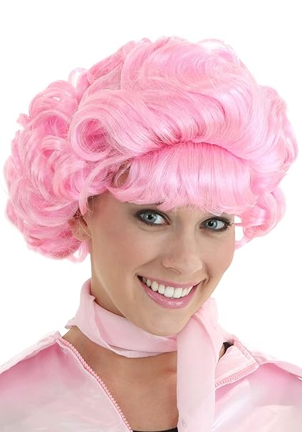 Karnevalskostume Verkleidungen 50s Pink Frenchy Wig