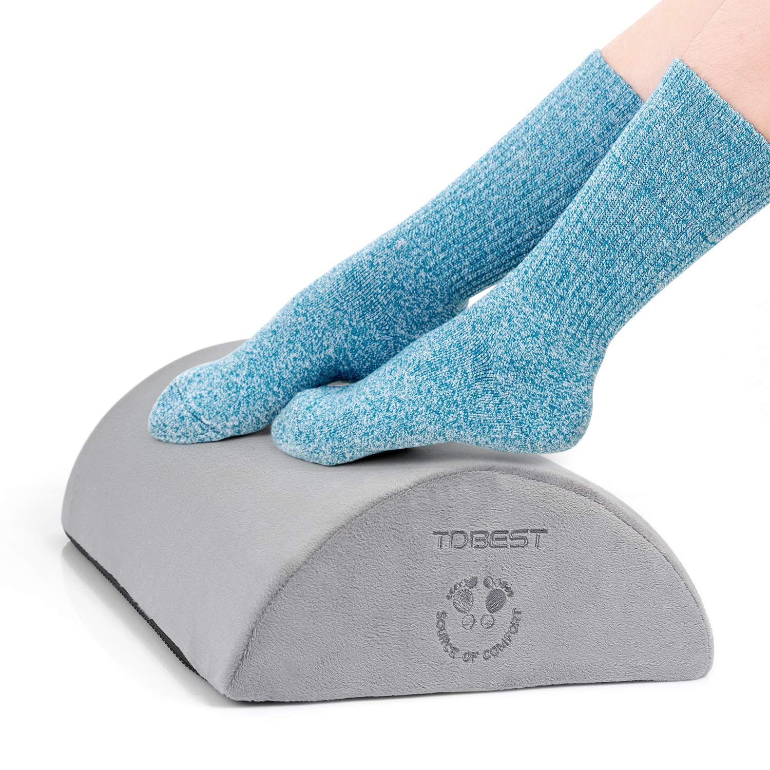 Foot Rest Cushion Under Desk, Tdbest Ergonomic Desk Footrest 5.12\