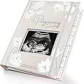 Pregnancy Journal, Pregnancy Announcements - 80 Pages Hard Cover Baby Books For Mom To Be Gift, Baby Memory Book Keepsake, Gender Reveal Gifts For New Moms, Shower & Registry (Clay)