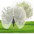 2 Packs 7.5 X 8.2 FT Large Fruit Tree Netting,Garden Netting Cover with Zipper and Drawstring,Insect Bird Barrier Netting to Protect Fruit Tree,Bushes,Flowers