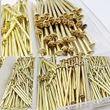 ZWFSDM 450 Pcs Brass Gold Nails and Pins Assortment 2in 1.5in 1in 0.75in view 4