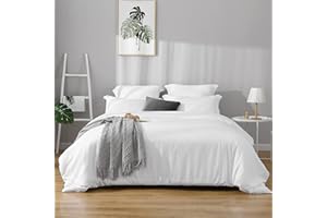 BBANGD Duvet Covers King Size - Ultra Soft and Breathable Bedding King Comforter Cover Set Washed Microfiber 3 Pieces with Zipper Closure Duvet Cover and 2 Pillow Shams (White)